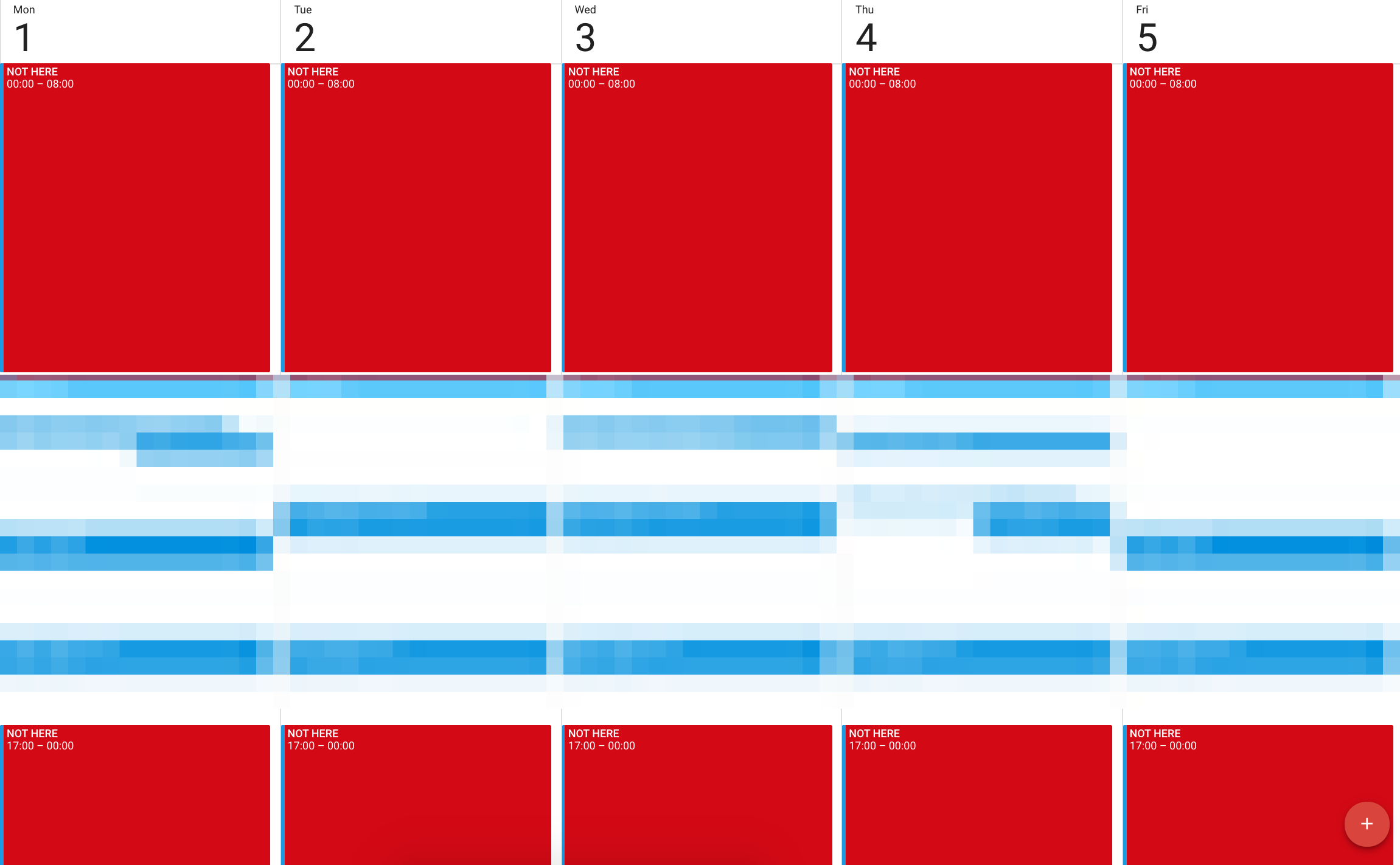 My work calendar