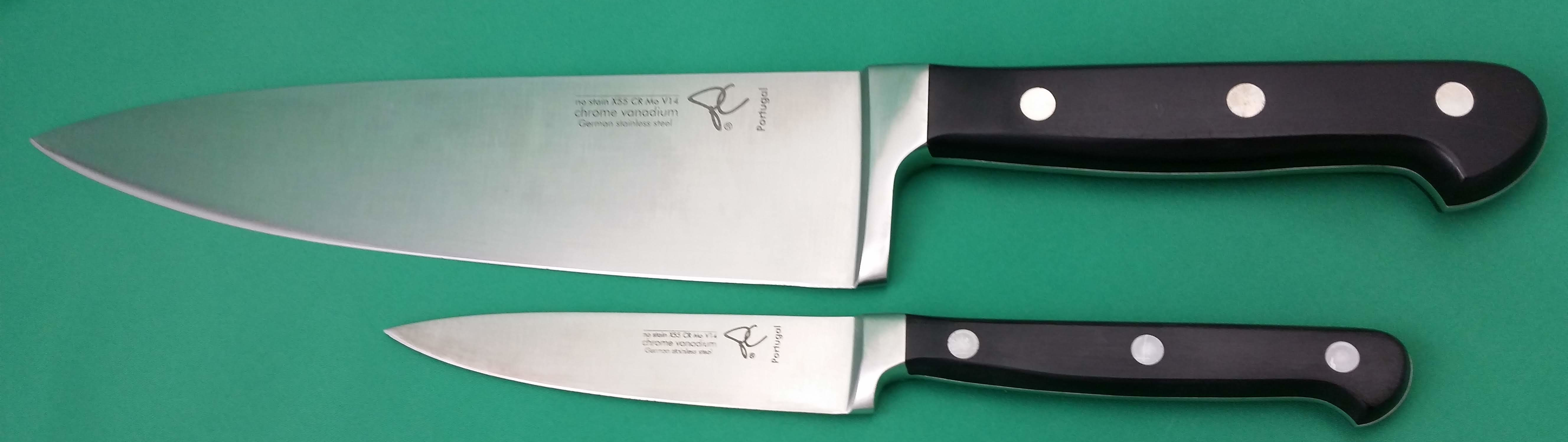 Chef's knife and paring knife